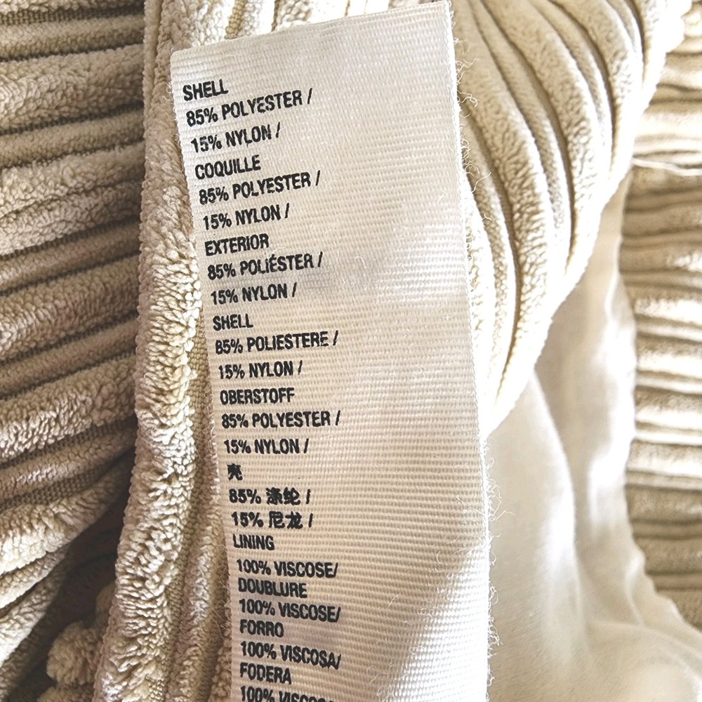 Free People We the Free Corduroy Jacket Blazer Womens XS Cream Oversized Relaxed - Picture 8 of 12